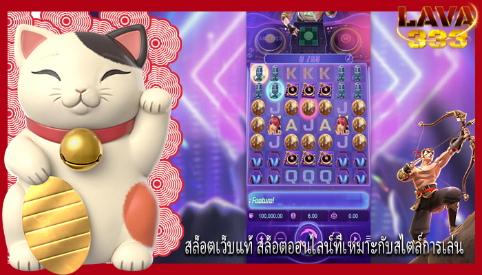 สล็อตเว็บแท้ สล็อตออนไลน์ที่เหมาะกับสไตล์การเล่น